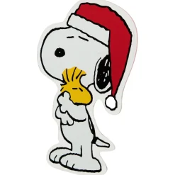 Peanuts Snoopy Hugs Woodstock Double Sided Christmas Window Cling Decoration - 7