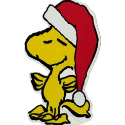 Peanuts Woodstock in Santa Hat Christmas Window Cling Decoration - 7