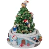 Penguins and Christmas Tree Rotating Music Box - 6.5"
