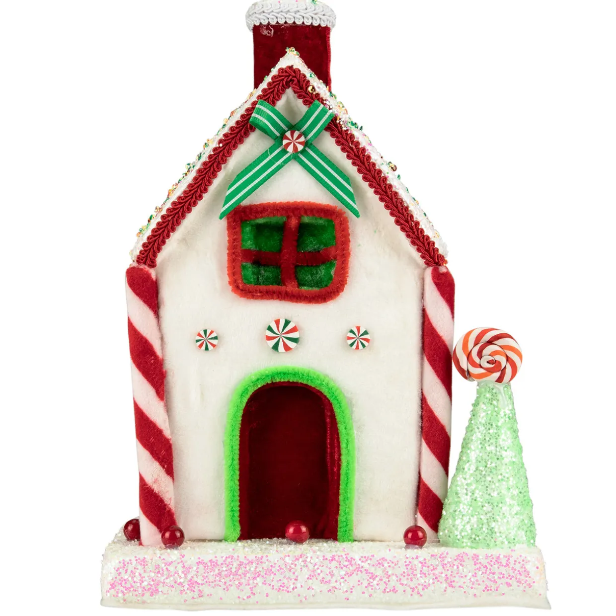 Peppermint Candy House Christmas Decoration - 11"