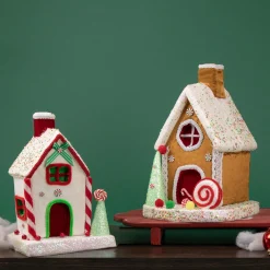 Peppermint Candy House Christmas Decoration - 11"