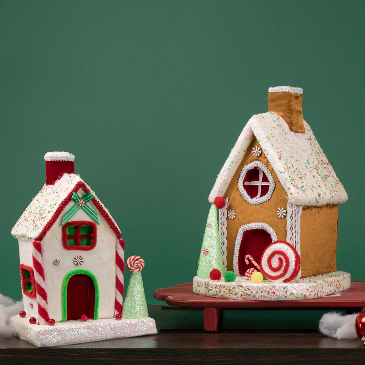 Peppermint Candy House Christmas Decoration - 11"