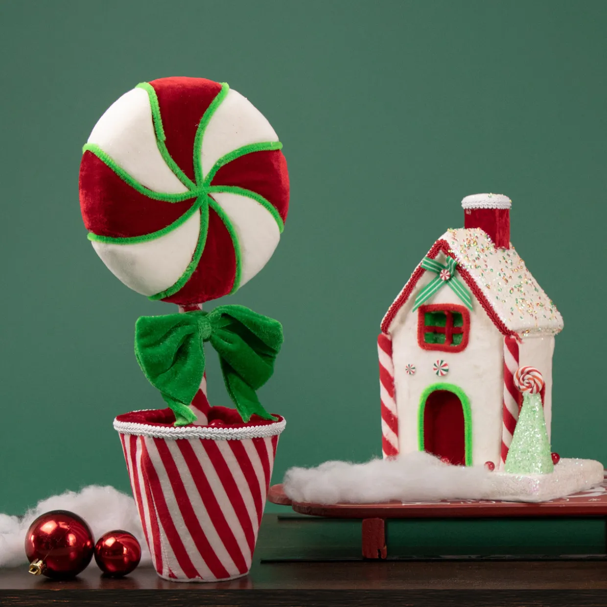 Peppermint Candy House Christmas Decoration - 11"