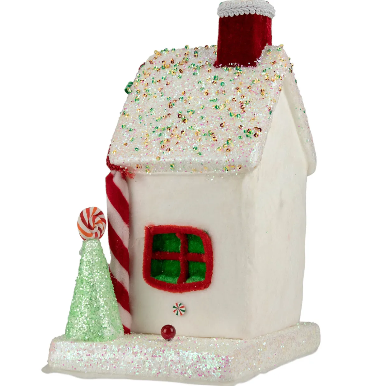 Peppermint Candy House Christmas Decoration - 11"