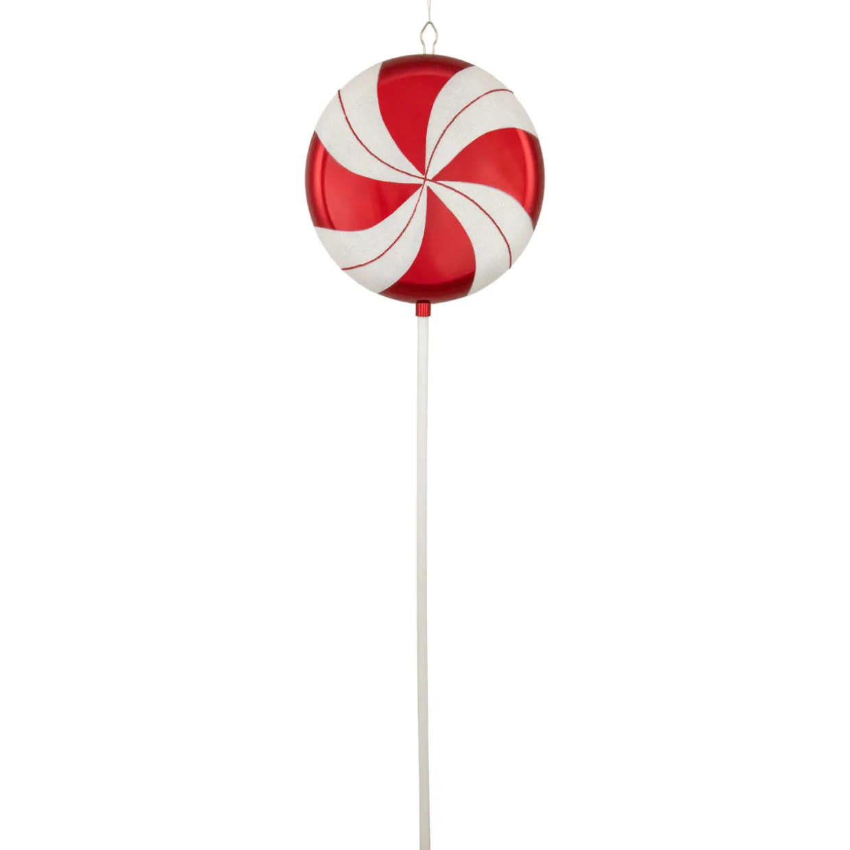Peppermint Lollipop with Glitter Shatterproof Commercial Christmas Ornament - 42"