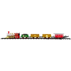 16-Piece Battery Operated Lighted and Animated Christmas Express Train Set with Sound