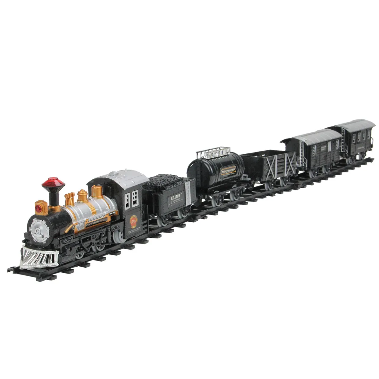 17-Piece Black Consummate Animated Classic Train Set