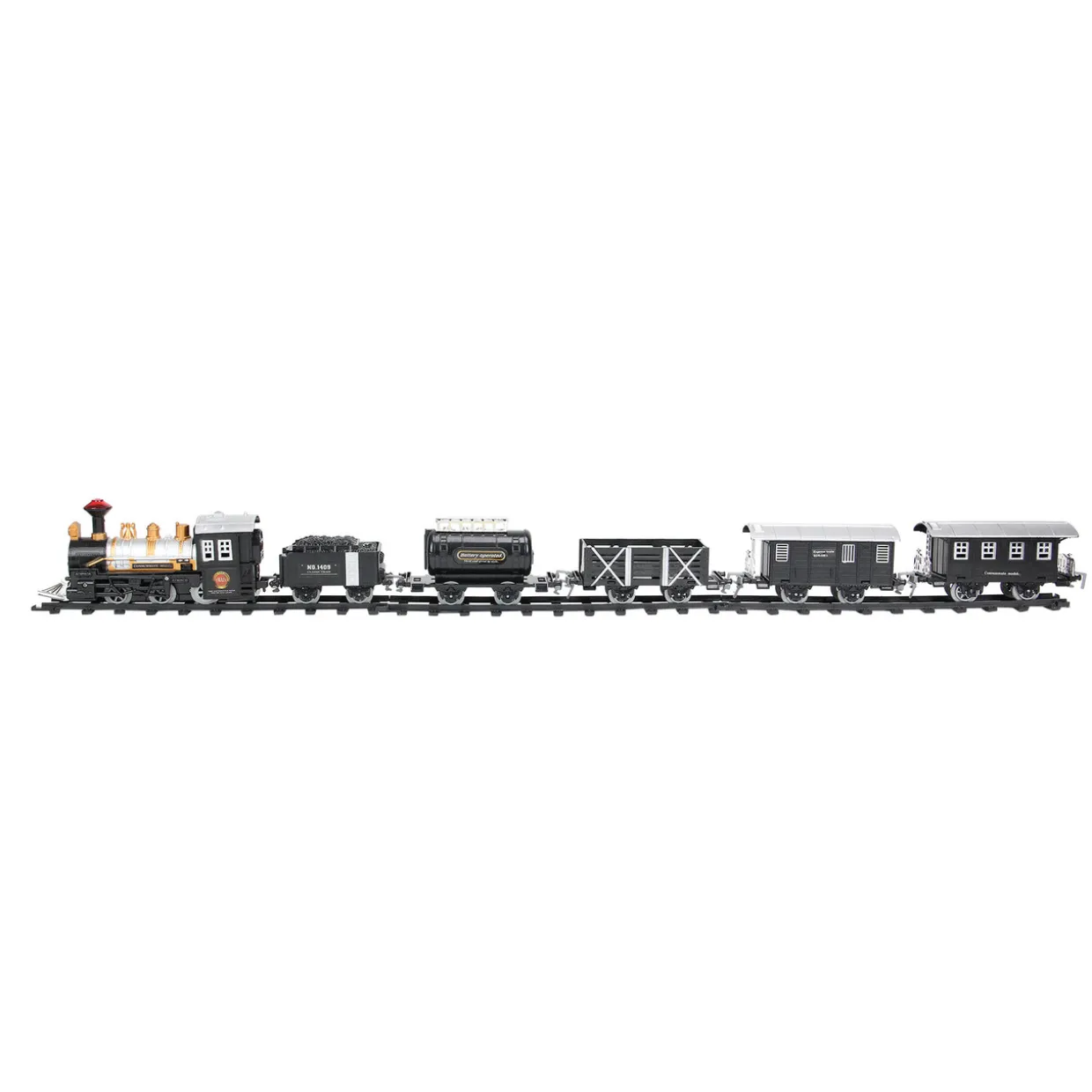 17-Piece Black Consummate Animated Classic Train Set