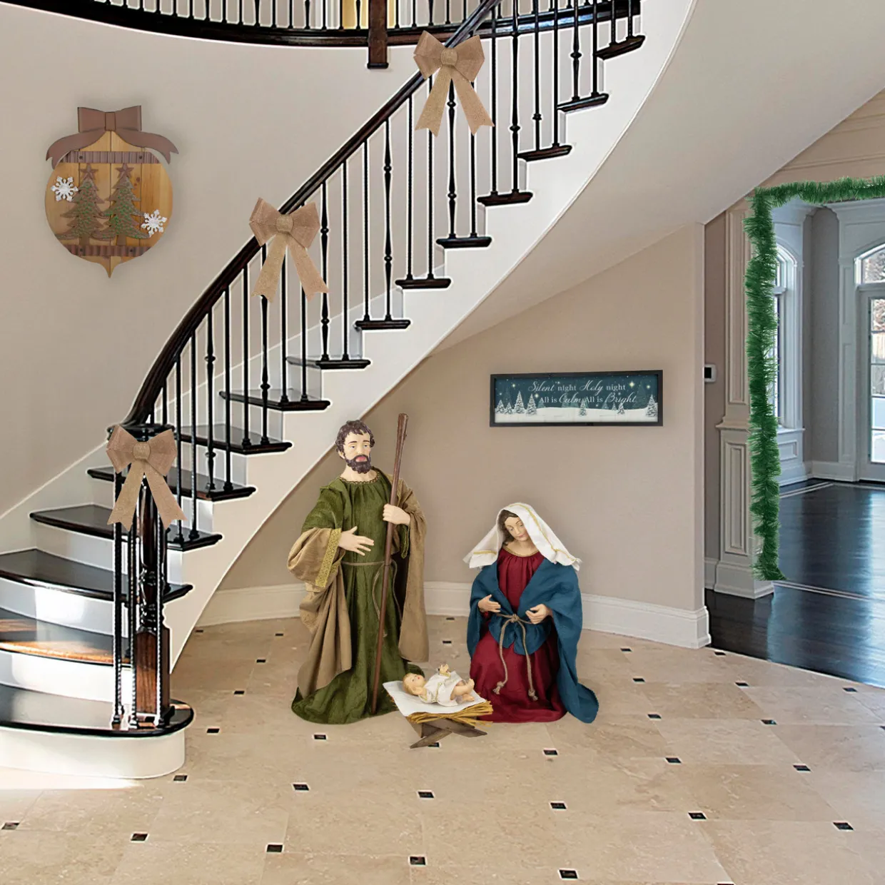 3-Piece Holy Family Nativity Christmas Figurine Set - 36"