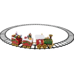 16-Piece LED Lighted Musical and Animated Christmas Village Train