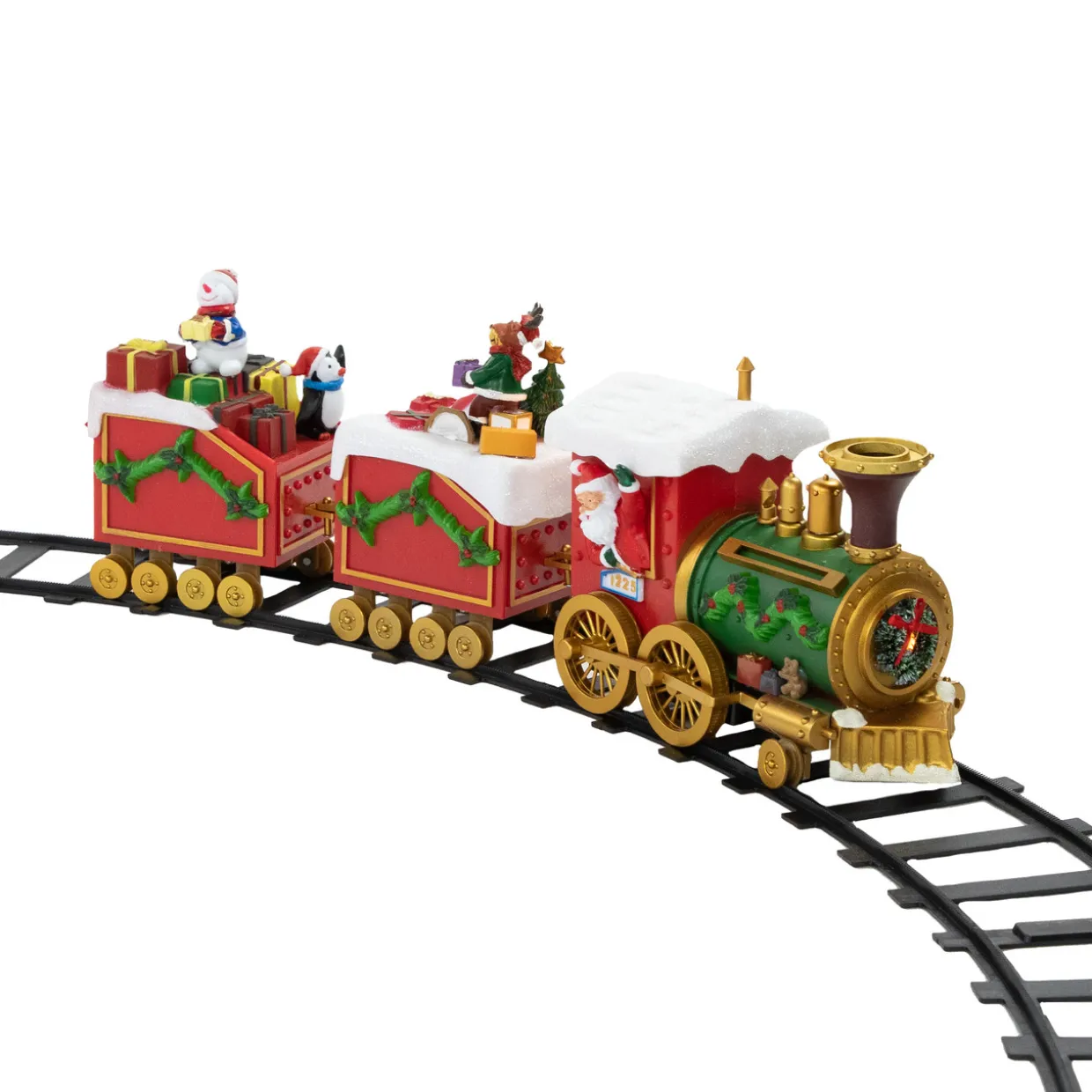 16-Piece LED Lighted Musical and Animated Christmas Village Train