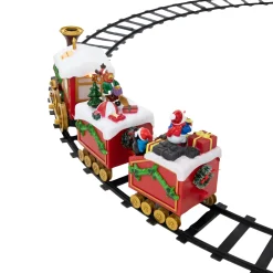 16-Piece LED Lighted Musical and Animated Christmas Village Train