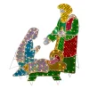 3-Piece Lighted Holographic Christmas Nativity Set Outdoor Decoration - Clear Lights