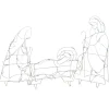 3-Piece Lighted Holy Family Nativity Scene Outdoor Christmas Decoration Set