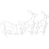 3-Piece Lighted Reindeer and Sleigh Outdoor Christmas Decoration Set