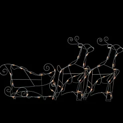 3-Piece Lighted Reindeer and Sleigh Outdoor Christmas Decoration Set
