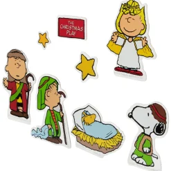 8-Piece Peanuts Christmas Nativity Double Sided Window Cling Decorations