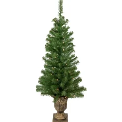 5-Piece Pre-Lit Artificial Wolcott Spruce Christmas Entryway Set