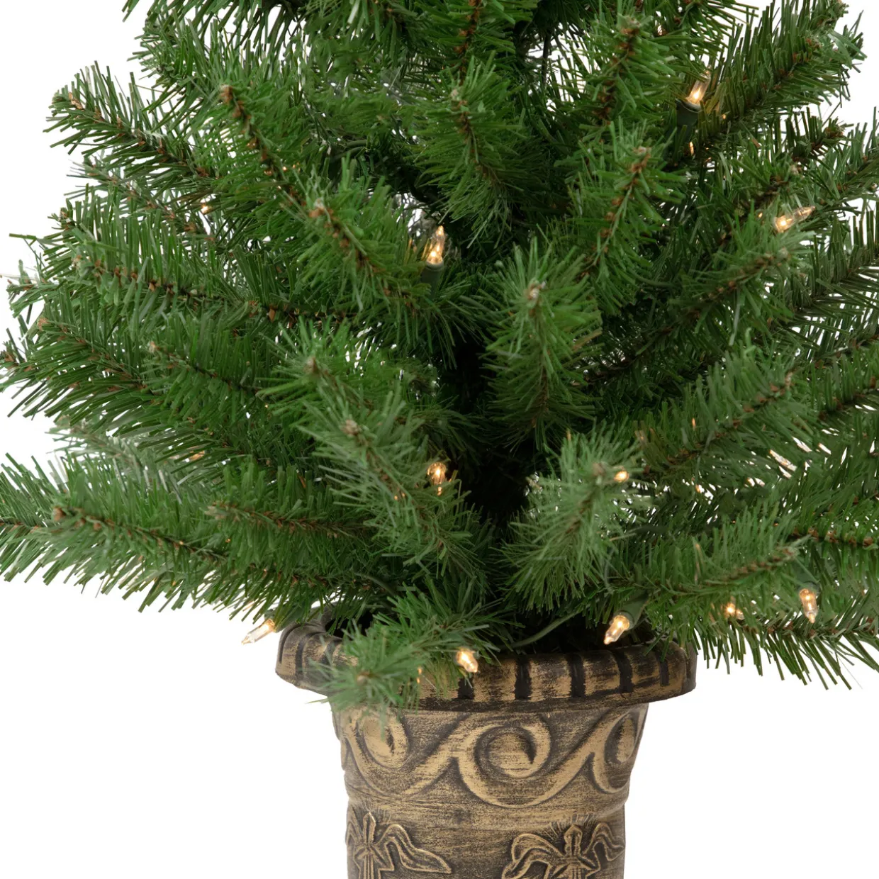 5-Piece Pre-Lit Artificial Wolcott Spruce Christmas Entryway Set