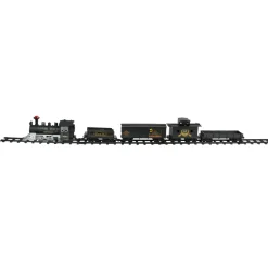 15-Piece Pre-Lit Gray Battery Operated and Animated Classic Train Set with Sound 8.75"