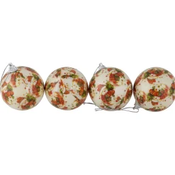 14-Piece Snowman Decoupage Christmas Ball Ornament Set, 2.25