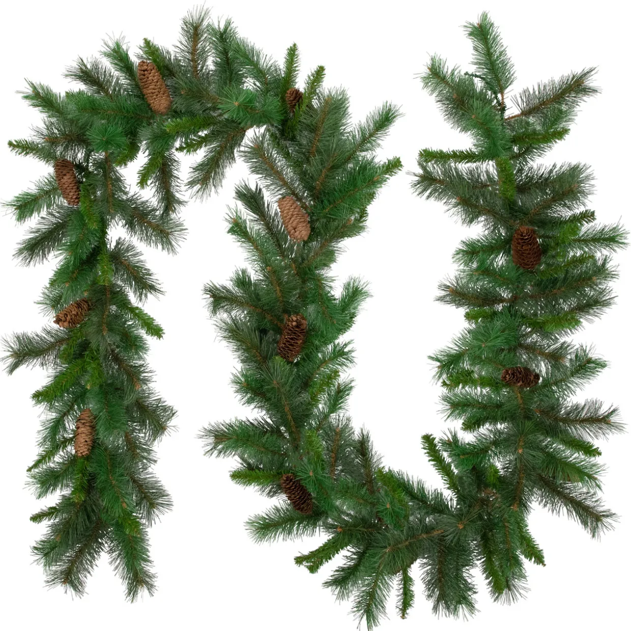Pine and Pine Cones Artificial Christmas Garland - 9' x 12" - Unlit