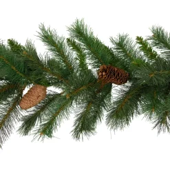 Pine and Pine Cones Artificial Christmas Garland - 9' x 12