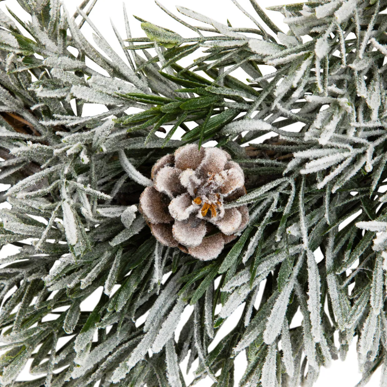 Pine Cones and Berries Flocked Pine Artificial Christmas Wreath - 20" - Unlit