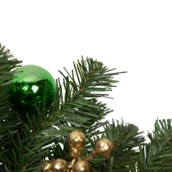Pine Foliage with Ornaments Artificial Christmas Teardrop Swag - 30