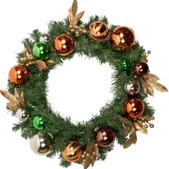 Pine Foliage with Ornaments Artificial Christmas Wreath - 24" - Unlit
