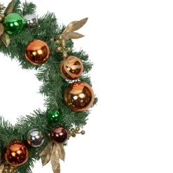 Pine Foliage with Ornaments Artificial Christmas Wreath - 24