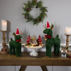 Pine Reindeer with Bell Artificial Christmas Decoration - 12