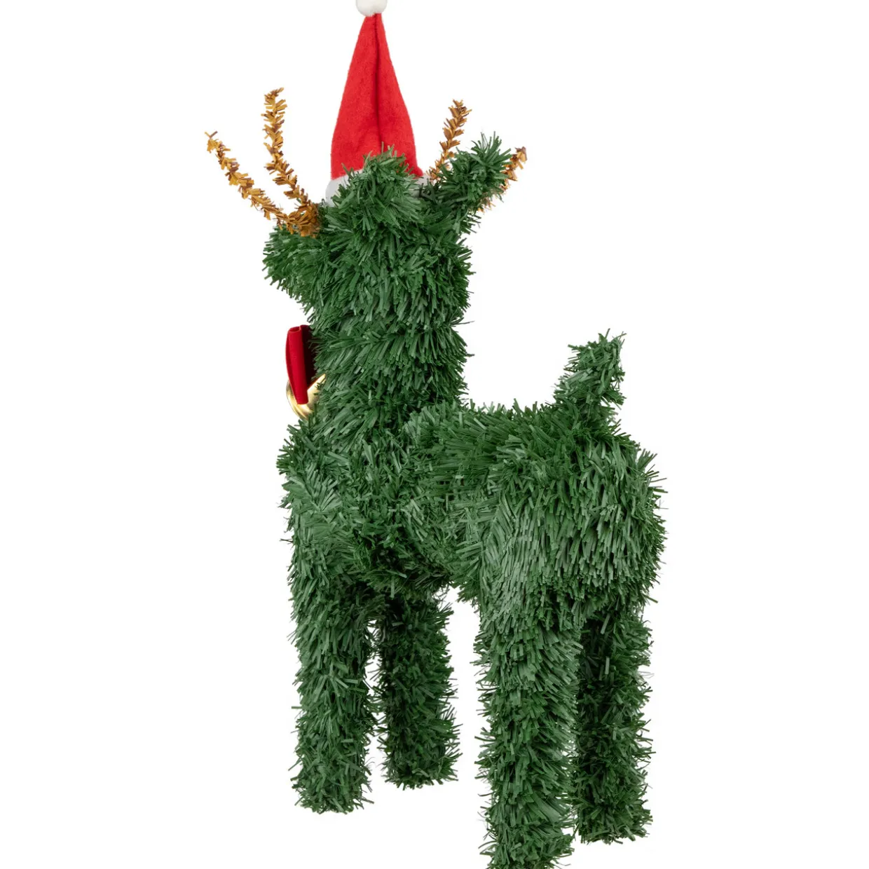 Pine Reindeer with Bell Artificial Christmas Decoration - 12"