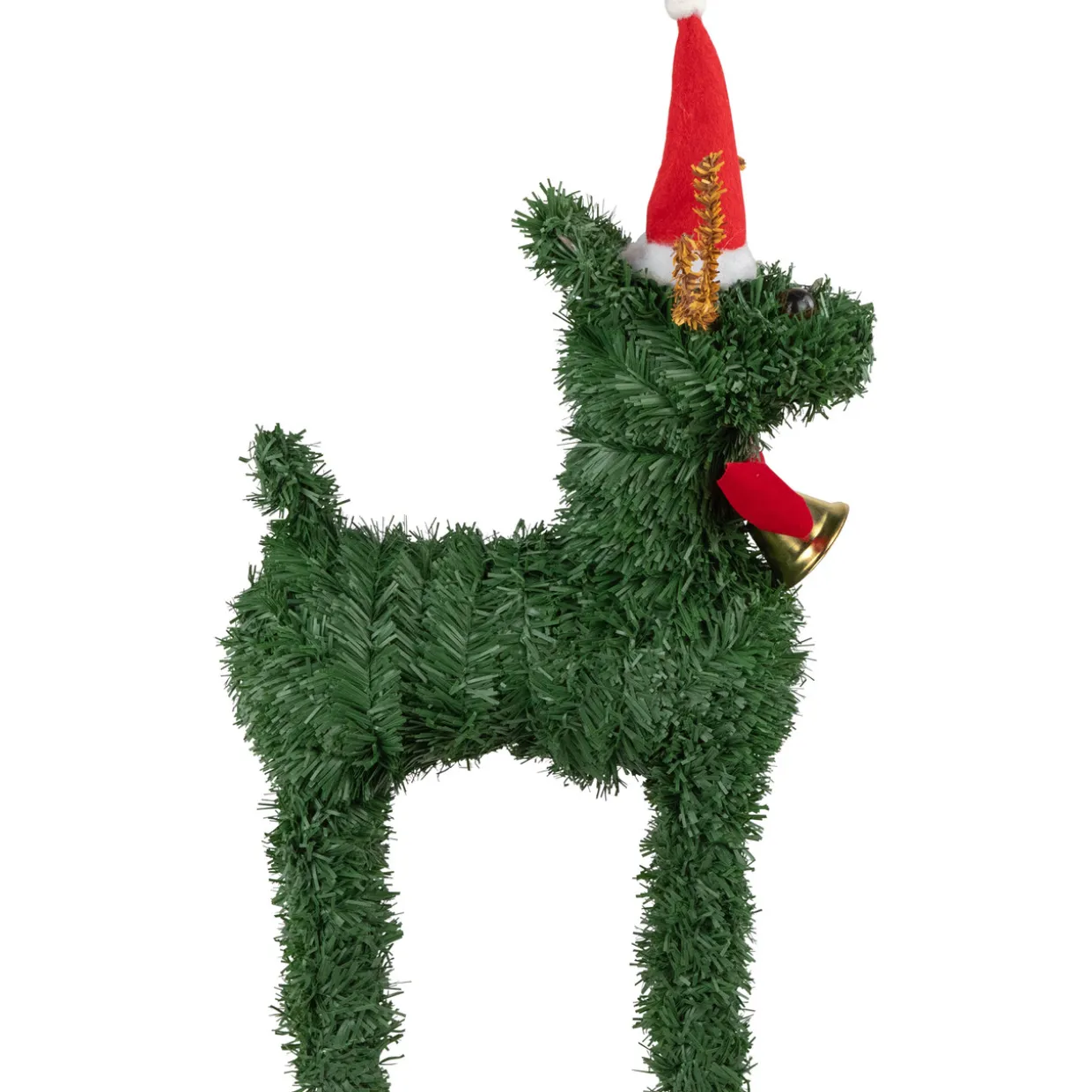 Pine Reindeer with Bell Artificial Christmas Decoration - 12"