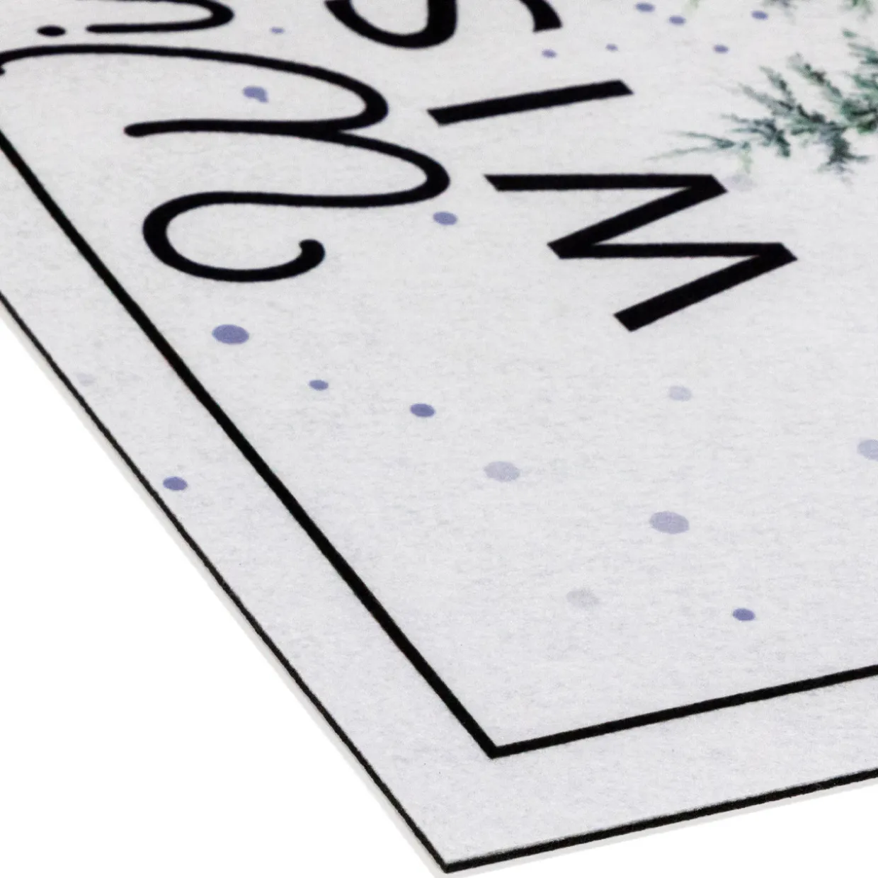 Pine Trees "Winter Wishes" Christmas Doormat 29" x 17"