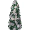 Pinecone and Ornaments Glitter Cone Christmas Tree - 18"