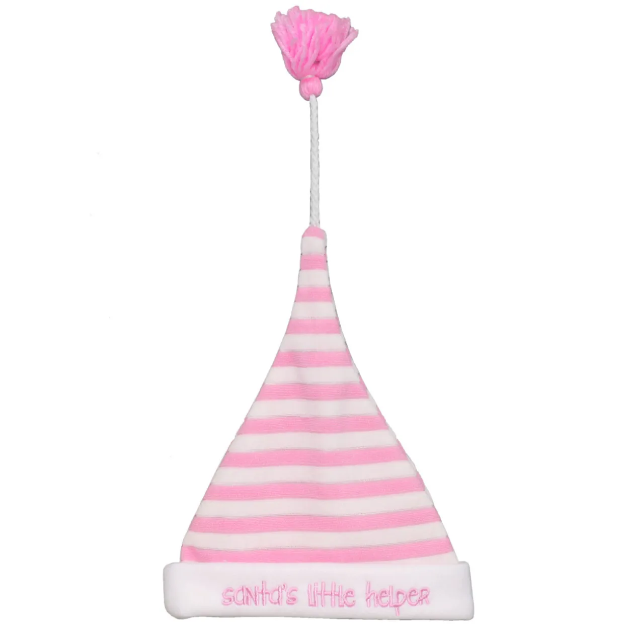 Pink and White 'Santa's Little Helper' Toddler Christmas Hat Costume Accessory - One Size