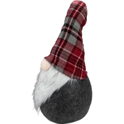 Plaid Bendable Hat Gnome Sitting Christmas Decoration - 25