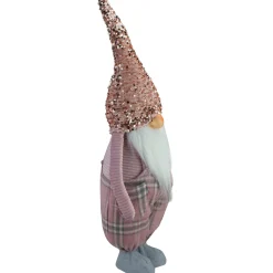 Plaid Christmas Gnome with Sequin Hat - 24