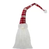 Plaid Hat Santa Claus Gnome Christmas Decoration - 29.5" - Red and White