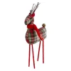 Plaid Standing Reindeer Christmas Figure - 16" - Red and Green