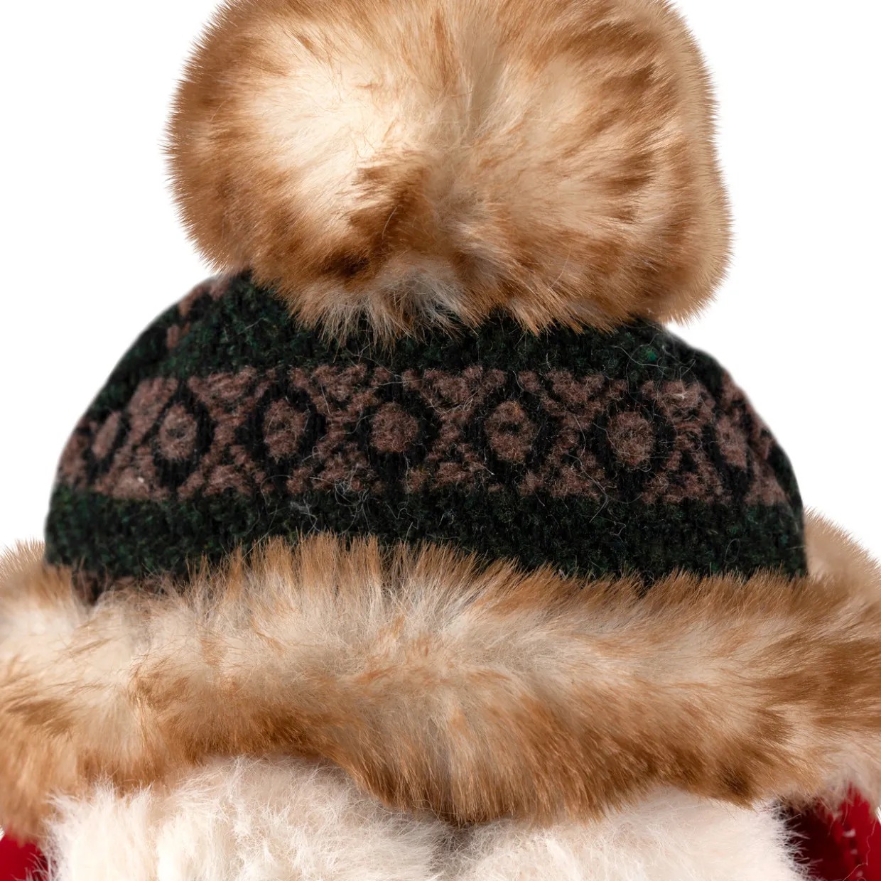 Plush Baby Owl in Plaid Christmas Ornament - 7"