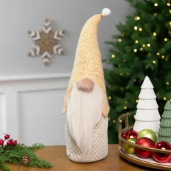 Plush Christmas Gnome with Sequins Tabletop Figure - 17.5"