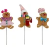 Plush Gingerbread Christmas Picks - 10" - Set of 3