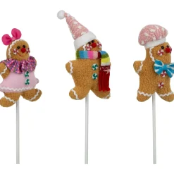 Plush Gingerbread Christmas Picks - 10