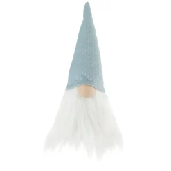 Plush Gnome with Pointy Hat Christmas Figure - 8" - Blue