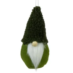 Plush Mini Gnome Christmas Ornament - 7" - Green