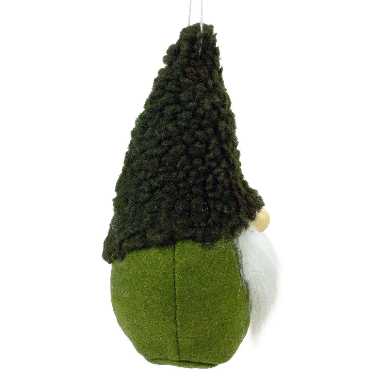 Plush Mini Gnome Christmas Ornament - 7" - Green