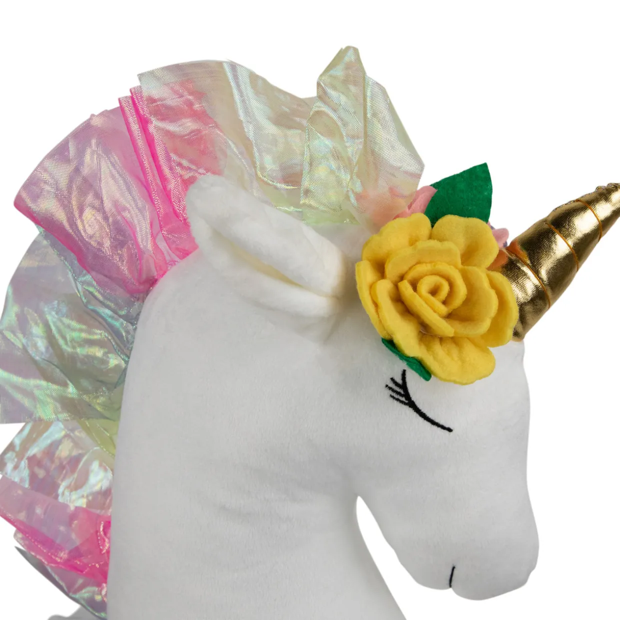 Plush Rainbow Unicorn Christmas Picks - 24" - Set of 2