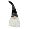 Plush Sitting Christmas Gnome with Long Beard Decoration - 12" - Black and White